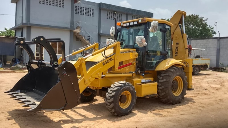Operating a backhoe